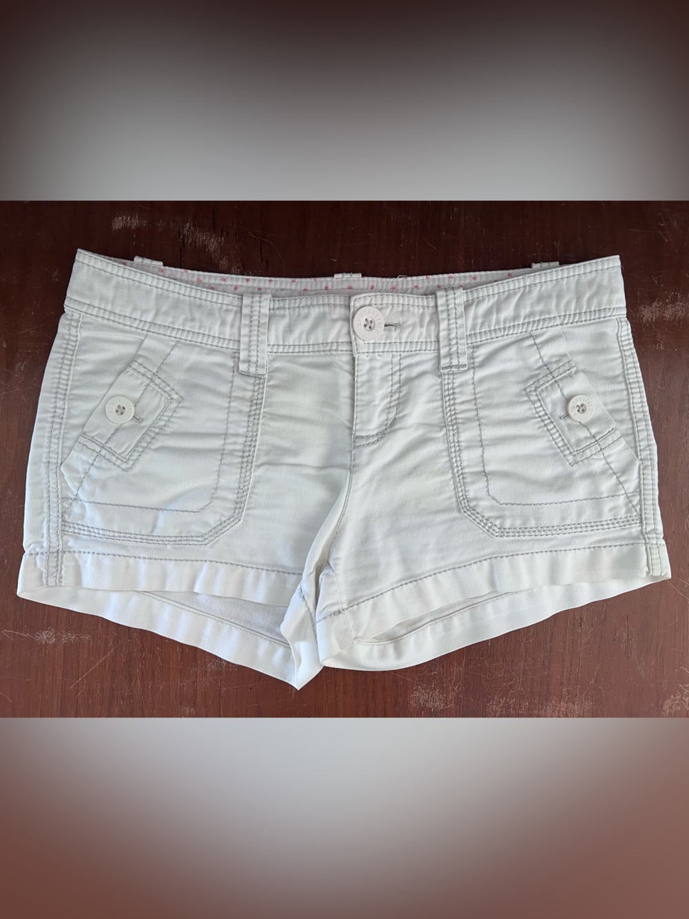 Aeropostale White Low Rise Shorts